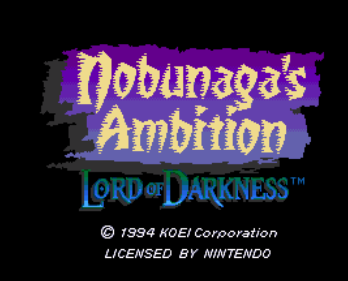 Nobunagas Ambition Lord of Darkness Title Screen